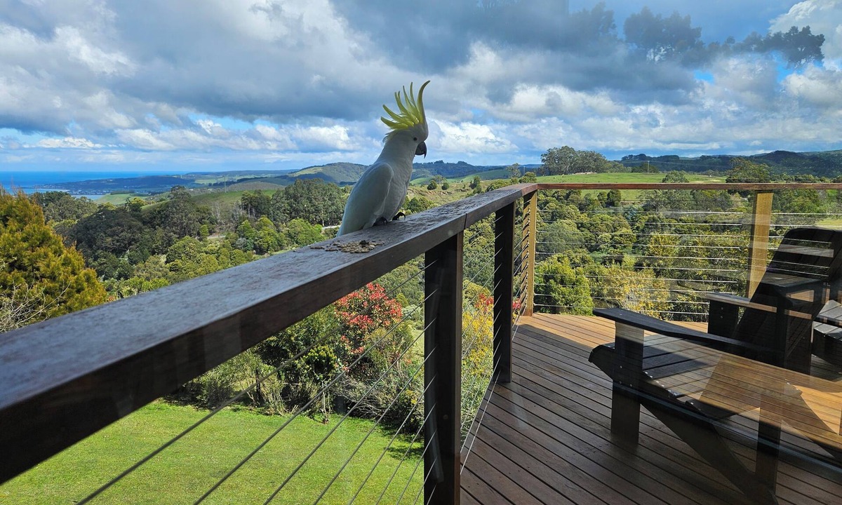 Skenes Creek North House | 27-Acre Off-Grid Retreat | Ocean Views + Waterfall