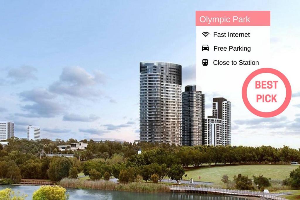Sydney Olympic Park Apartment | City View 2BR APT @ Olympic Park | FREE PARKING