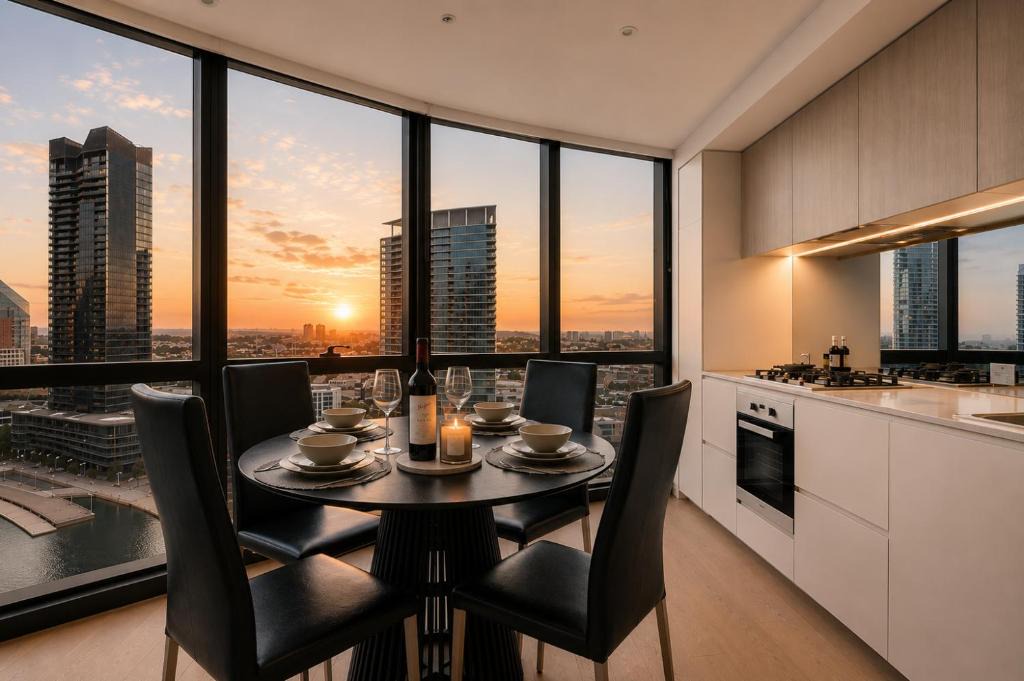 Docklands Apartment | Docklands Waterfront Luxury Views with Pool and Gym