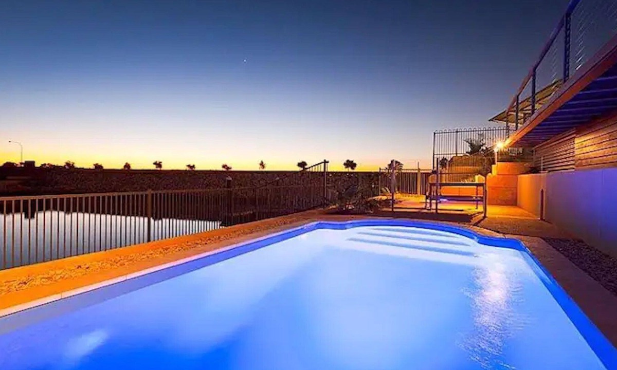 Exmouth House | Gecko - Swimming Pool and Boat Jetty. Beautifully equipped family home.