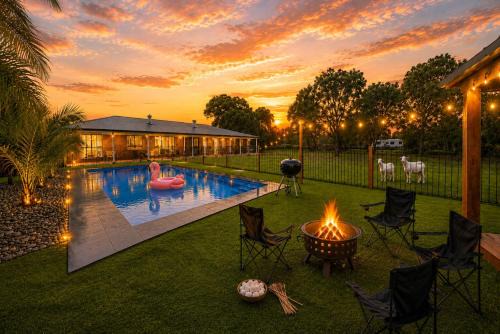 Lara House | Luxe Farmhouse with solar heated pool and bbque