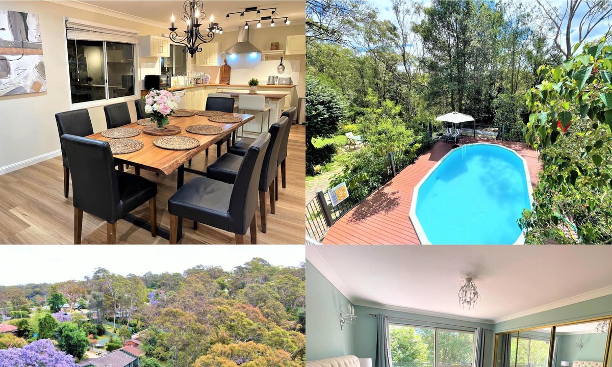 Winmalee House | Luxury Mountain Retreat, Swimming Pool, A/C with Forest Views