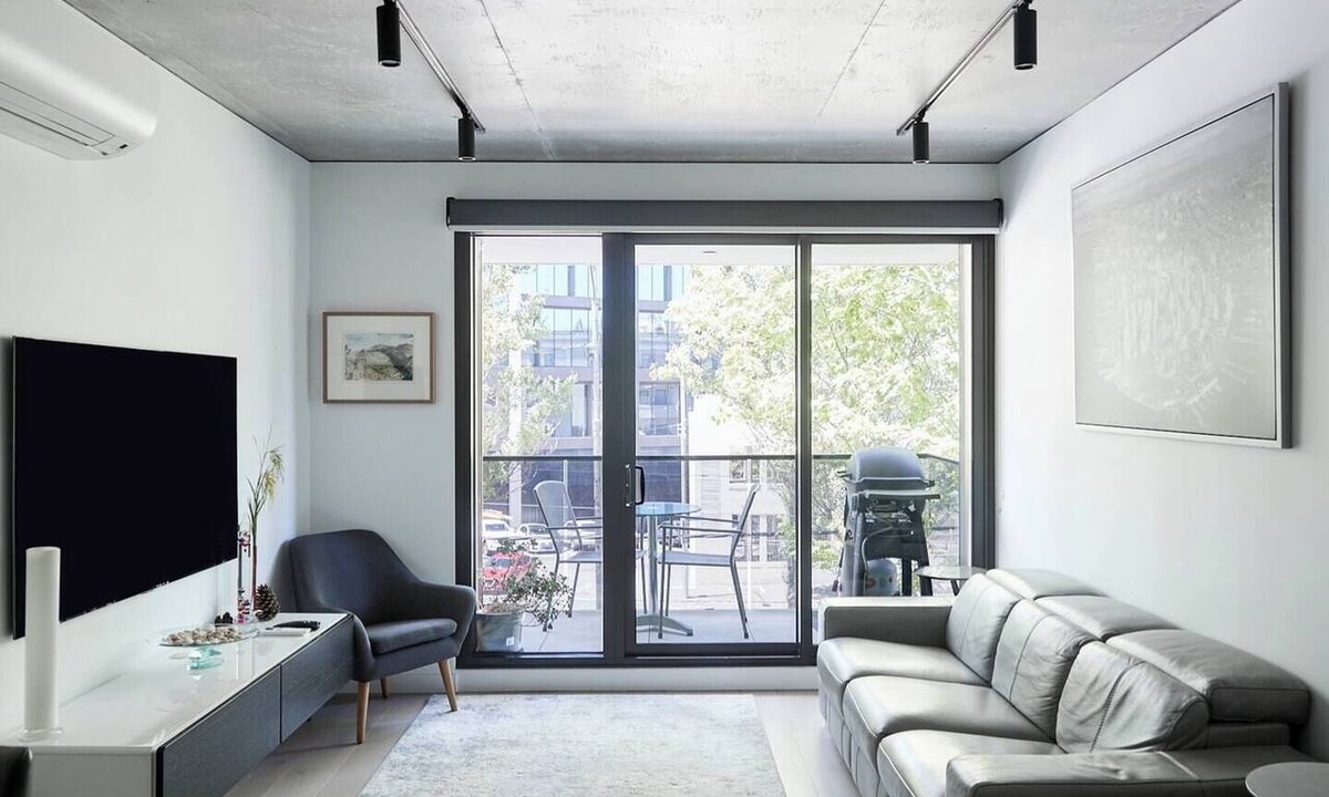 North Melbourne Apartment | Modern Minimalism Slate Chic in the City