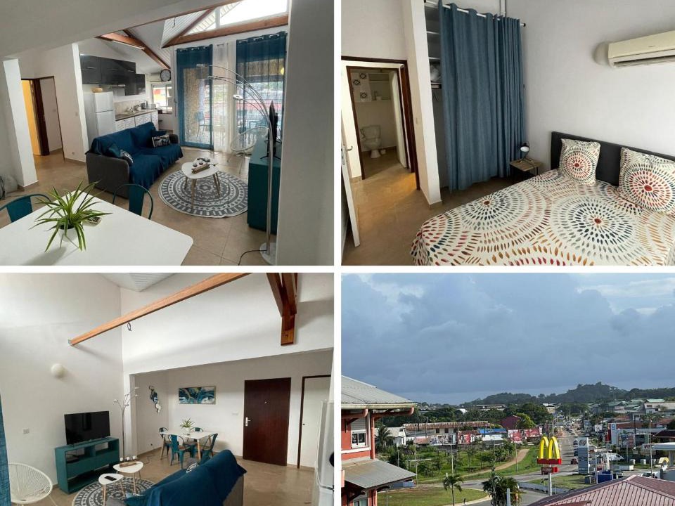Cayenne Apartment | NANA COCOONING- C42- Vue Panoramique - Appartement Cosy et Lumineux- Cuisine équipée- CLIM-Terrasse