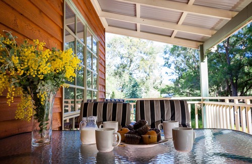 Margaret River Ski Chalet | 2 Bedroom Spa Chalet has one fully closed up bedroom and a loft bedroom. Features a Spa Bath