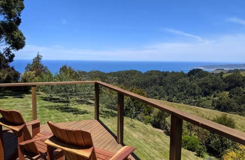 Skenes Creek North House | 27-Acre Off-Grid Retreat | Ocean Views + Waterfall