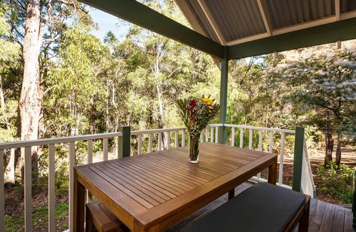 Margaret River Ski Chalet | 3 Bedroom Sleeps up to 6 guests, features 3 bedrooms and a large living/dining plus veranda