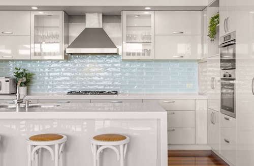 Mollymook House | Aerial Blue Mollymook - Ocean Views, Spacious, Wood Fireplace, Walk to Mollymook Beach & Golf Course