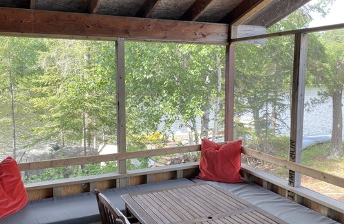 Falcon Lake Cabin | Cabin with large screened deck, on Lake of the Woods in Wiley Bay.