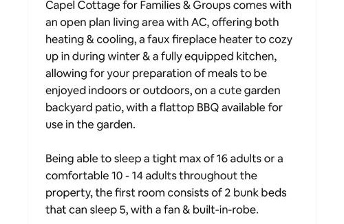 Capel Sound House | Capel Cottage for Families & Groups