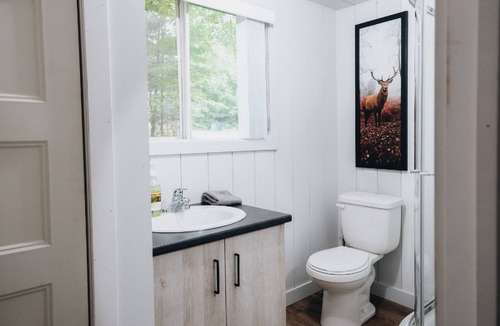 Sainte-Marie Ski Chalet | Cozy nature stay: Wi-Fi, air conditioning, BBQ balcony; near Miller Zoo, ideal f