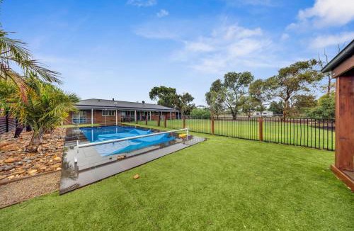 Lara House | Luxe Farmhouse Retreat with Solar Heated Pool and BBQ