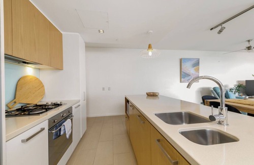 Darwin City Centre Apartment | Majestic Waterfront Lagoon & Harbour Views + Cafes