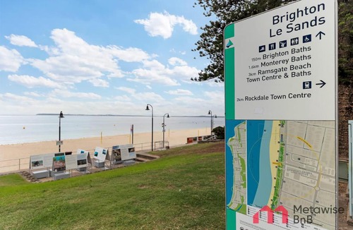 Brighton-le-Sands Apartment | Metawise 2BR Apt Steps to Brighton-Le-Sands Beach