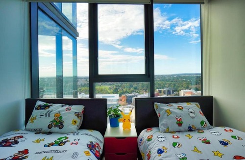 Adelaide Central Business District Apartment | Nintendo Theme-Adelaide CBD-King Bed-Gym-BBQ