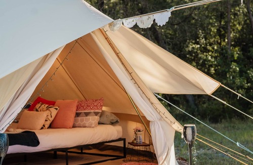 Tomerong RV Rental | Romantic Queen Bed Glamping Tent