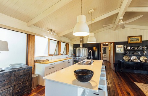 Hyams Beach House | Tree Top House with Bay Views, Short Walk to Beach, Open Fire and Sauna
