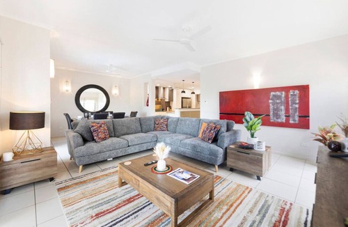 Nightcliff Apartment | Zen Saltwater Retreat: balcony ~ pool ~ seaview