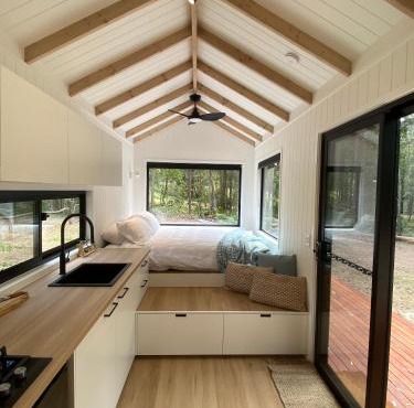 'Chartreuse' Tiny Home on Green Valley Fingerlime Farm in Peachester
