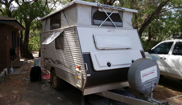 Exmouth Explorer Caravan Hire. Please book your site before booking the van