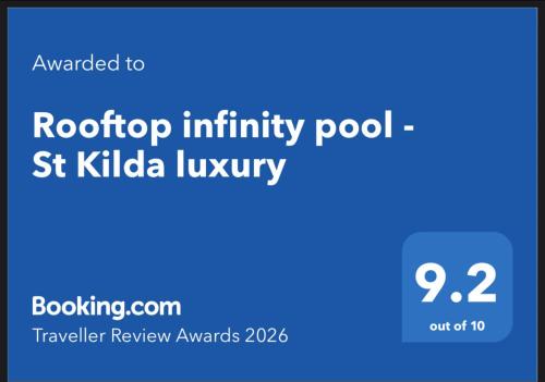 Rooftop infinity pool - St Kilda luxury