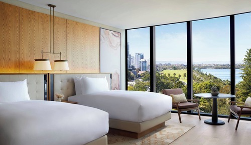 Swan River View, Premium Guest Room, 2 Double Beds