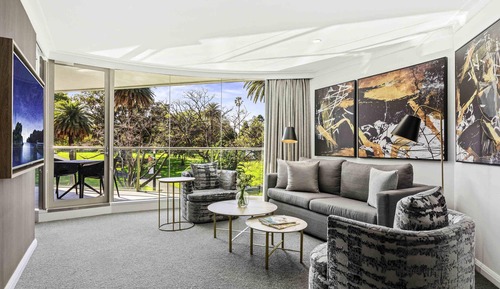 Deluxe Apartment, 2 Double Beds, Garden View