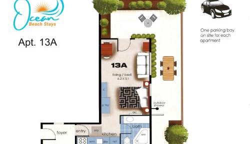 Courtyard Spa Apartment #13A