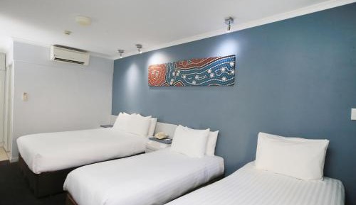 Family Room with One Double Bed and Two Single Beds
